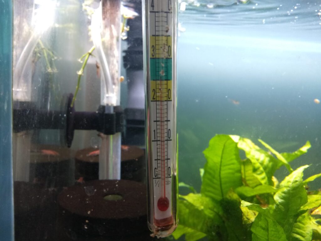 ガラス棒水温計